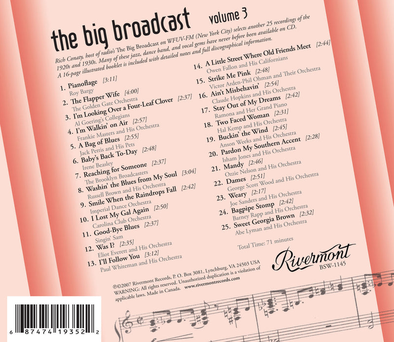The Big Broadcast, Volume 3: Jazz and Popular Music of the 1920s and 1930s