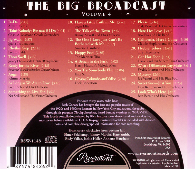 The Big Broadcast, Volume 4: Jazz and Popular Music of the 1920s and 1930s