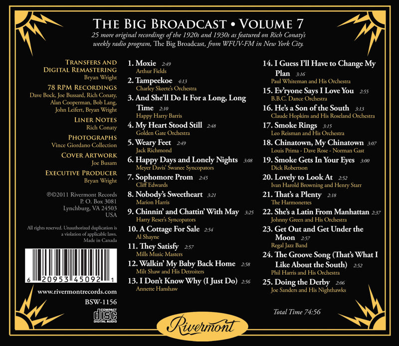 The Big Broadcast, Volume 7: Jazz and Popular Music of the 1920s and 1930s