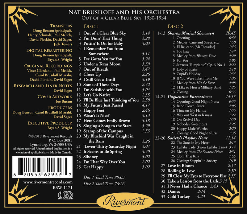 Out of a Clear Blue Sky (1930-1934)