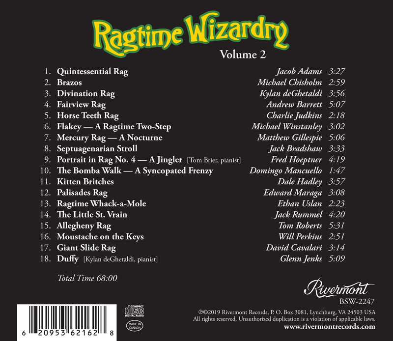 Ragtime Wizardry, Volume 2: 18 More New Piano Rags Played by the Composers
