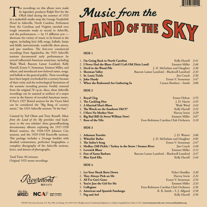 Music from the Land of the Sky: The 1925 Asheville Sessions