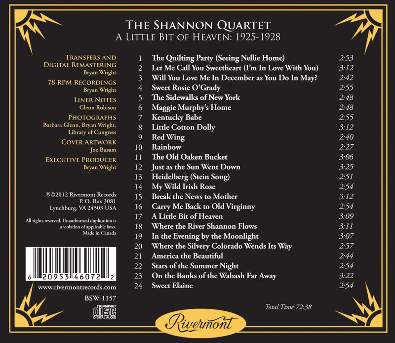 A Little Bit of Heaven: Early Barbershop Quartet Recordings (1925-1928)