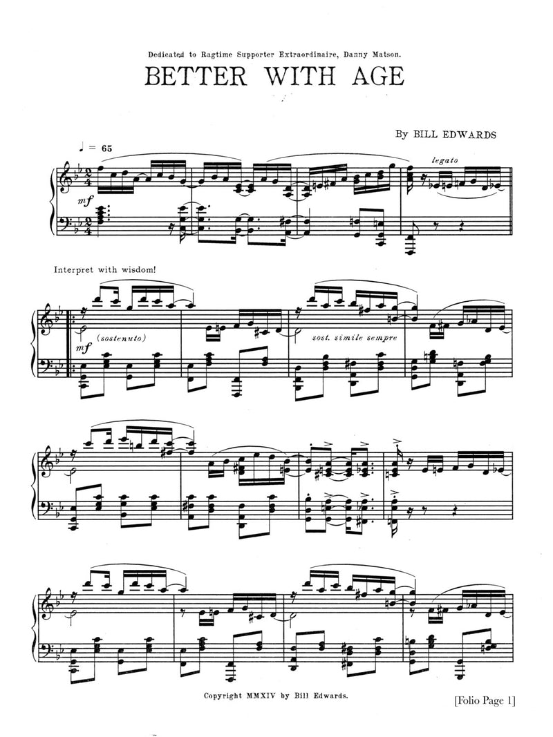 Ragtime Wizardry: 18 New Piano Rags [Sheet Music Folio]