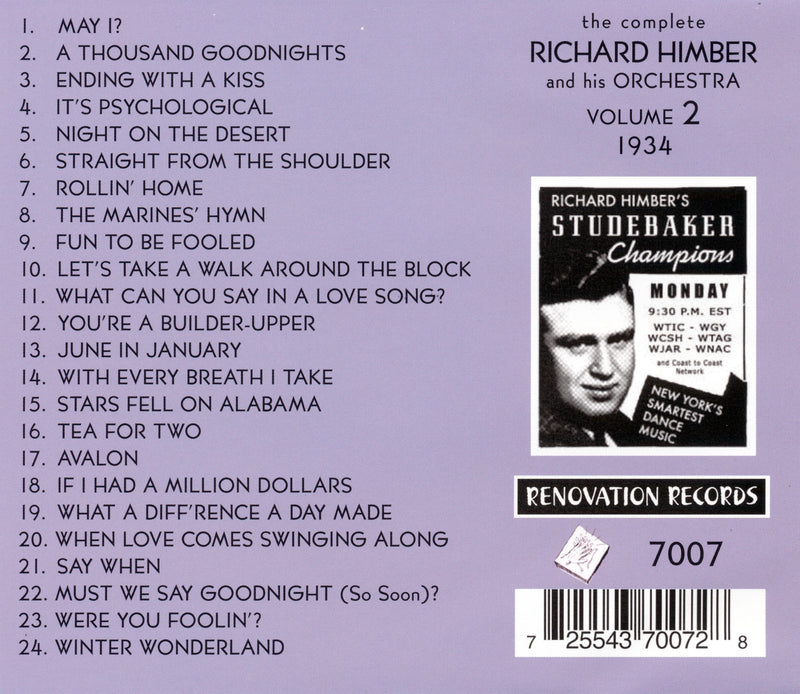 Richard Himber and His Orchestra, Volume 2 (1934)
